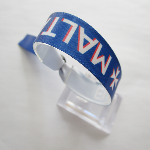 satin wristband with reusable use plastic bead