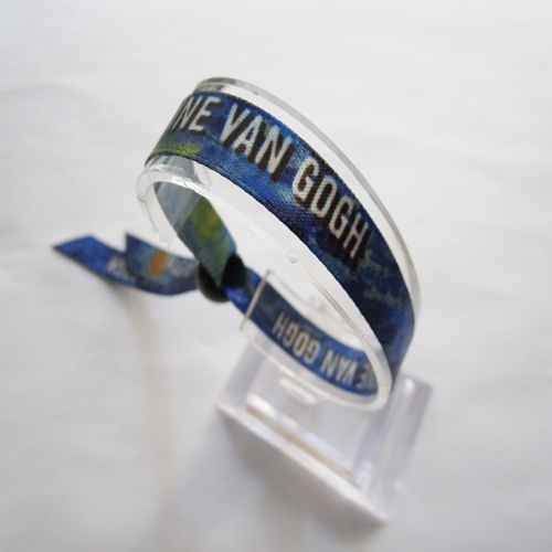 satin wristband with reusable use plastic bead