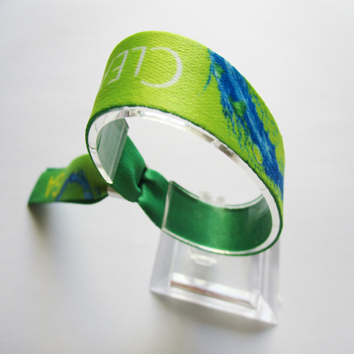 polyester wristband with one time use aluminium lock