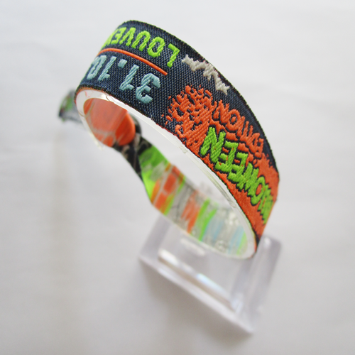 woven wristband with UV(neonyarn