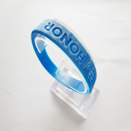 silicone wristband with debossed logo